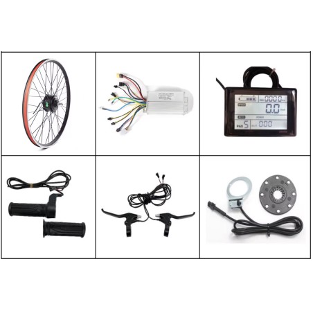 Kit de conversión para bicicleta eléctrica con motor delantero 36v 350w de 20, 26, 27,5, 28, 29", 700cc KROXNE - 4  