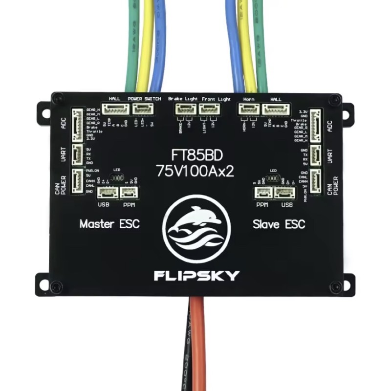 Flipsky FT85bd ESC-controller met aluminium behuizing voor elektrisch skateboard, fiets, scooter of motorfiets KROXNE - 1  
