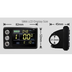 S866 Controller- und Display-Kit für Elektrofahrräder – 24 V, 36 V, 48 V – 250 W, 350 W, 500 W, 13 A, 15 A, 22 A  - 12 Bürstenlo
