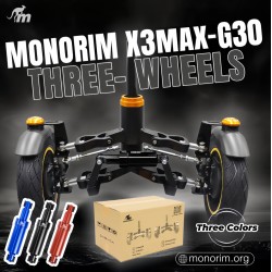 Monorim X3 priekinė pakaba su dviem ratais Ninebot Max G30 & panašiems paspirtukams – Atsarginė dalis & amortizatorius Monorim -