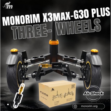 Monorim X3 Max Air sprednje vzmetenje z dvema kolesoma za Ninebot Max G30 & podobni skuterji – Nadomestni del & blazilec Monorim