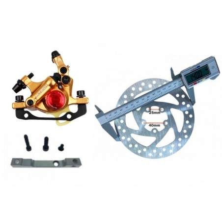 Kit frein complet Gold xTech pour Xiaomi M365, 1S, Essential, Pro2 ou M365 Pro. ZOOM xTech - 1 Kit frein complet Gold xTech pour
