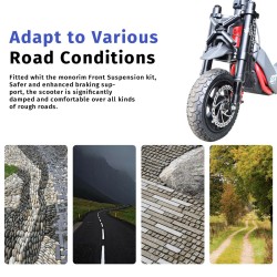 Predne odpruzenie Monorim MZ3 2.0 s brzdovym kotucom 160mm pre Segway ZT3 kolobezku  - 5  