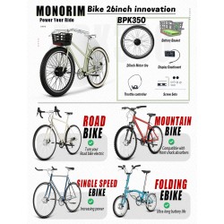 Monorim BPK350 ombouwkit motor 380w - batterij inbegrepen voor elektrische fiets  - 20 Monorim BPK350 e-bike power kit, 380W – U