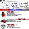 Celoten komplet 4-batnih hidravličnih zavor Monorim EB01 - ročice, čeljusti, kabel in zavorni kolut Monorim - 8 Celoten komplet 