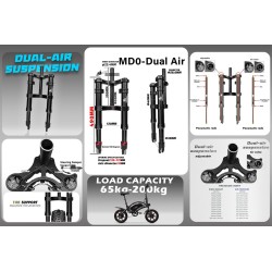 Predni odpruzeni Monorim MD0 Dual Air Version 490mm x 165mm  - 13 
Kompatibilita: pro sestavy s rozmerem 490mm x 165mm (pred nak