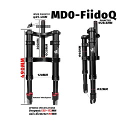 Monorim MD0-FiidoQ etujousitus  - 8 
Yhteensopivuus: Monorim MD0-FiidoQ etujousitus Fiido Q (Q1/Q1S) -malleihin ja yhteensopivii