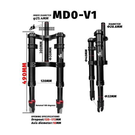 Monorim MD0-V1 frontfjaring for Xiaomi M365/Pro  - 11 
Passform: Monorim MD0-V1 for Xiaomi M365/Pro og kompatible modeller.
Sikk