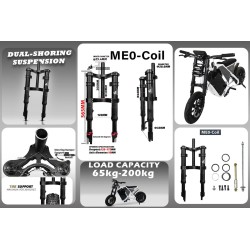 Suspensão dianteira Monorim ME0 Coil spring version 565mm x 165mm  - 13 
Compatibilidade: ME0 Coil Spring 565mm x 165mm para enc