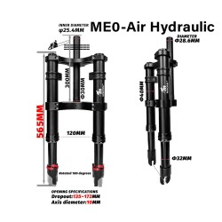 Sospensione anteriore Monorim ME0 Air - Hidraulic version 565mm x 165mm  - 11 
Compatibilita: sospensione anteriore Monorim ME0 