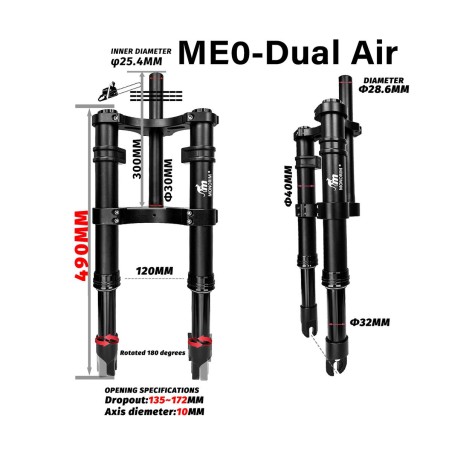Framfjädring Monorim ME0 Dual Air 565mm x 165mm  - 7 
Passform: Monorim ME0 Dual Air framfjädring 565mm x 165mm for upgradeproje