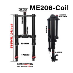 Priekine pakaba Monorim ME206 Dual Air version 565mm x 206mm  - 1 Suderinamumas: Monorim ME206 Dual Air priekine pakaba, 565mm x