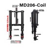 Monorim MD206 Coil Spring framfjadring 490mm x 206mm  - 2 
Kompatibilitet: Monorim MD206 Coil Spring framfjadring 490mm x 206mm,