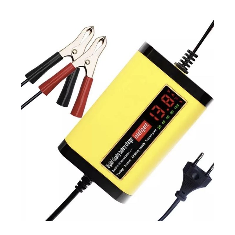 Caricabatteria 12V 2A per batterie al piombo acido 7Ah 12Ah 14Ah 20Ah  - 2 Caratteristiche principali

Display LCD digitale con 