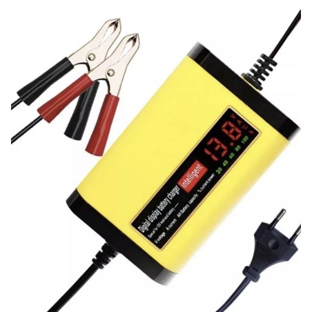 Caricabatteria 12V 2A per batterie al piombo acido 7Ah 12Ah 14Ah 20Ah  - 2 Caratteristiche principali

Display LCD digitale con 