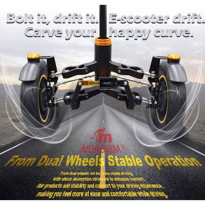 Monorim X3 Max Air dual front wheel suspension for Ninebot Max G2: antallaktiko kai amortiser Monorim - 1 Symvato me Ninebot Max