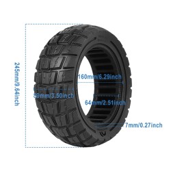 Solidt bikakedäck 11 tum 90/65-6.5 för Dualtron Thunder, Kaabo och Zero Scooter  - 13 Passar kompatibla 11-tumsfälgar 90/65-6.5 