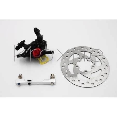 Complete black xTech caliper brake kit for Xiaomi M365, 1S, Pro2 or M365 Pro ZOOM xTech - 2 Zoom Xtech HB100 black brake install