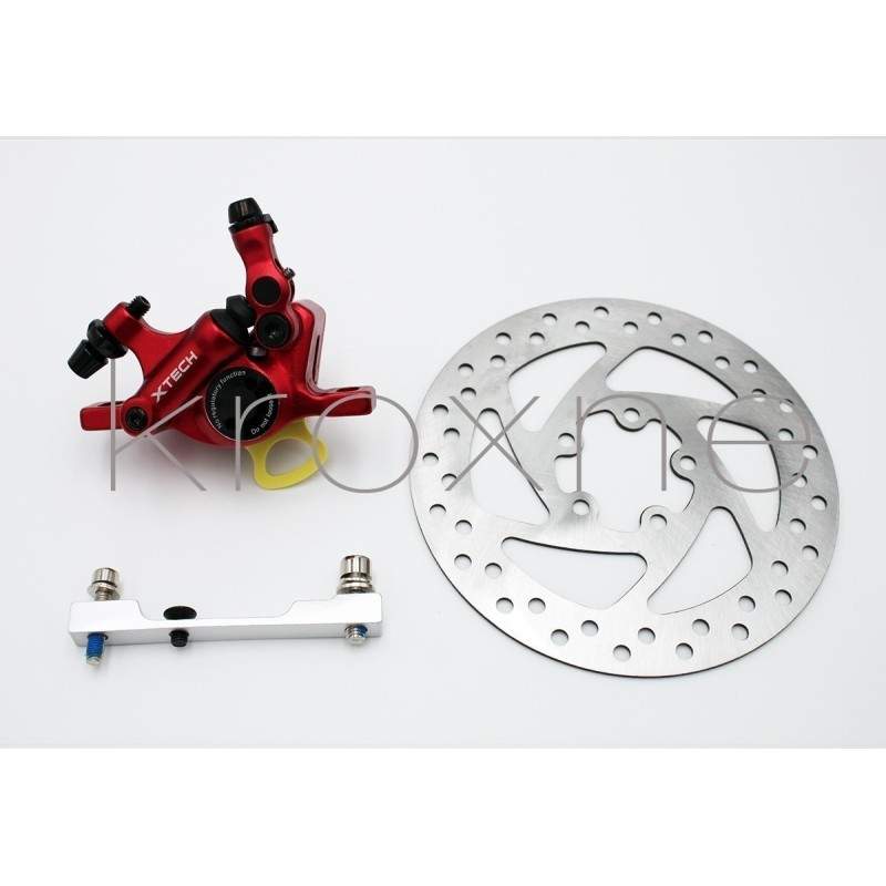 Complete rode xTech remklauwremset voor Xiaomi M365, 1S, Pro2 of M365 Pro ZOOM xTech - 2 Zoom Xtech HB100 rode reminstallatieset