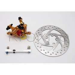 Gold xTech complete brake kit for Xiaomi M365, 1S, Essential, Pro2 or M365 Pro. ZOOM xTech - 4 Gold xTech complete brake kit for