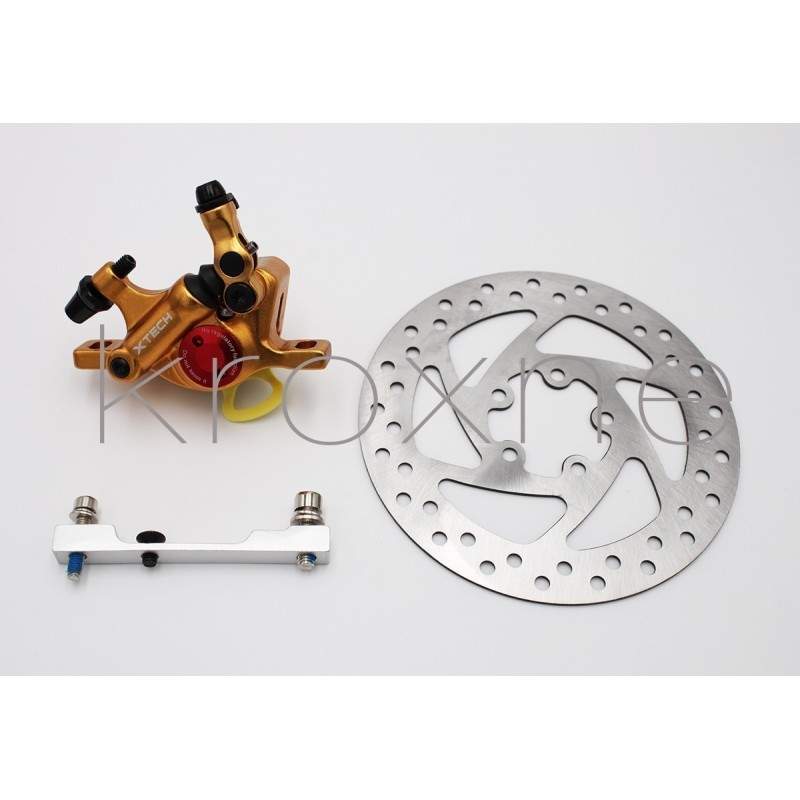 Kultainen xTech-jarrupaketti tuotteille Xiaomi M365, 1S, Essential, Pro2 tai M365 Pro. ZOOM xTech - 4 Kultainen xTech-jarrupaket