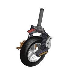 Predné odpruženie Sharkset s kotúčovou brzdou pre Ninebot Max G30E ll / G30 LE / G30D / G30LP, Segway Max G2 / G65.  - 4 Predné 