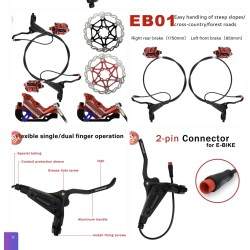 Complete Monorim EB01 4-piston hydraulic brake kit - levers, calipers, cable and brake disc Monorim - 3 Complete Monorim EB01 4-