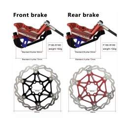 Complete Monorim EB01 4-piston hydraulic brake kit - levers, calipers, cable and brake disc Monorim - 4 Complete Monorim EB01 4-