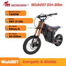 Monorim e-Moto Electric Wish007, 55 km/hod, motor 1500 Vt, akumulyator 21 Ach, rehulʹovana hidravlichna pidviska Monorim - 6 Mon