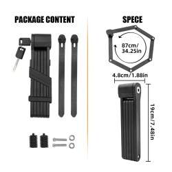 Kłódka z mechanizmem składanym antykradzieżowym wykonana z wysokiej jakości materiału KROXNE - 2  