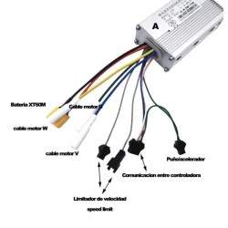 Frontkontroller for 48v/52v 35A JP elektrisk sparkesykkel KROXNE - 2  