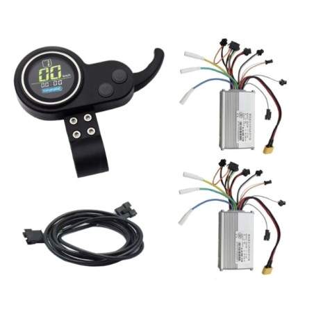 Kit de două controlere cu ecran și declanșator pentru instalarea unui motor dublu 60v 35A (JP) KROXNE - 3  