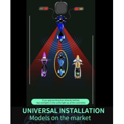 Sistema de detección de punto ciego (angulo de 130º) impermeable para patinete, bicicleta o motocicleta KROXNE - 4  