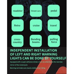 Sistema de detección de punto ciego (angulo de 130º) impermeable para patinete, bicicleta o motocicleta KROXNE - 5  