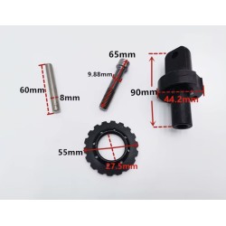 Sistema skladyvaniya dlya Kugoo G1 Zero 10x, sborka kronshteyna, sharnirnyy remkomplekt, bolt Zero - 3  