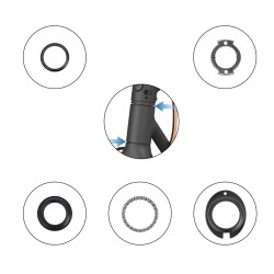 Stuurkit en lagers voor Segway Ninebot KickScooter F20 F25 F30 F40 D18 D28 D38 of vergelijkbaar Segway - Ninebot - 2 Compatibili