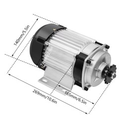 Elektrinis triračio komplektas (elektrinis variklis be šepetėlių, valdiklis, droselis) 48v 500w 750w KROXNE - 21  