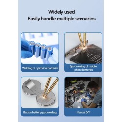 Aparat de sudare prin puncte portabil H1 cu 11 și H2 cu 90 de moduri reglabile pentru baterii cu litiu KROXNE - 5  